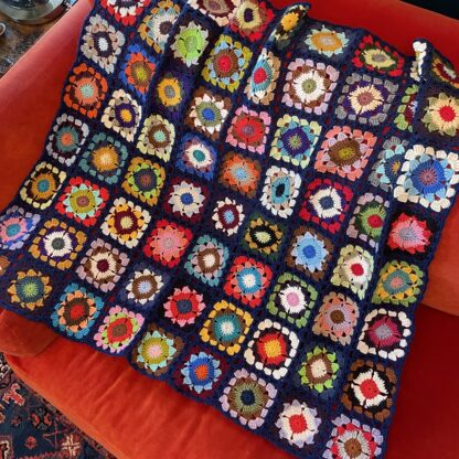 Crochet Granny Square blanket, by Arne & Carlos, see decorative join.