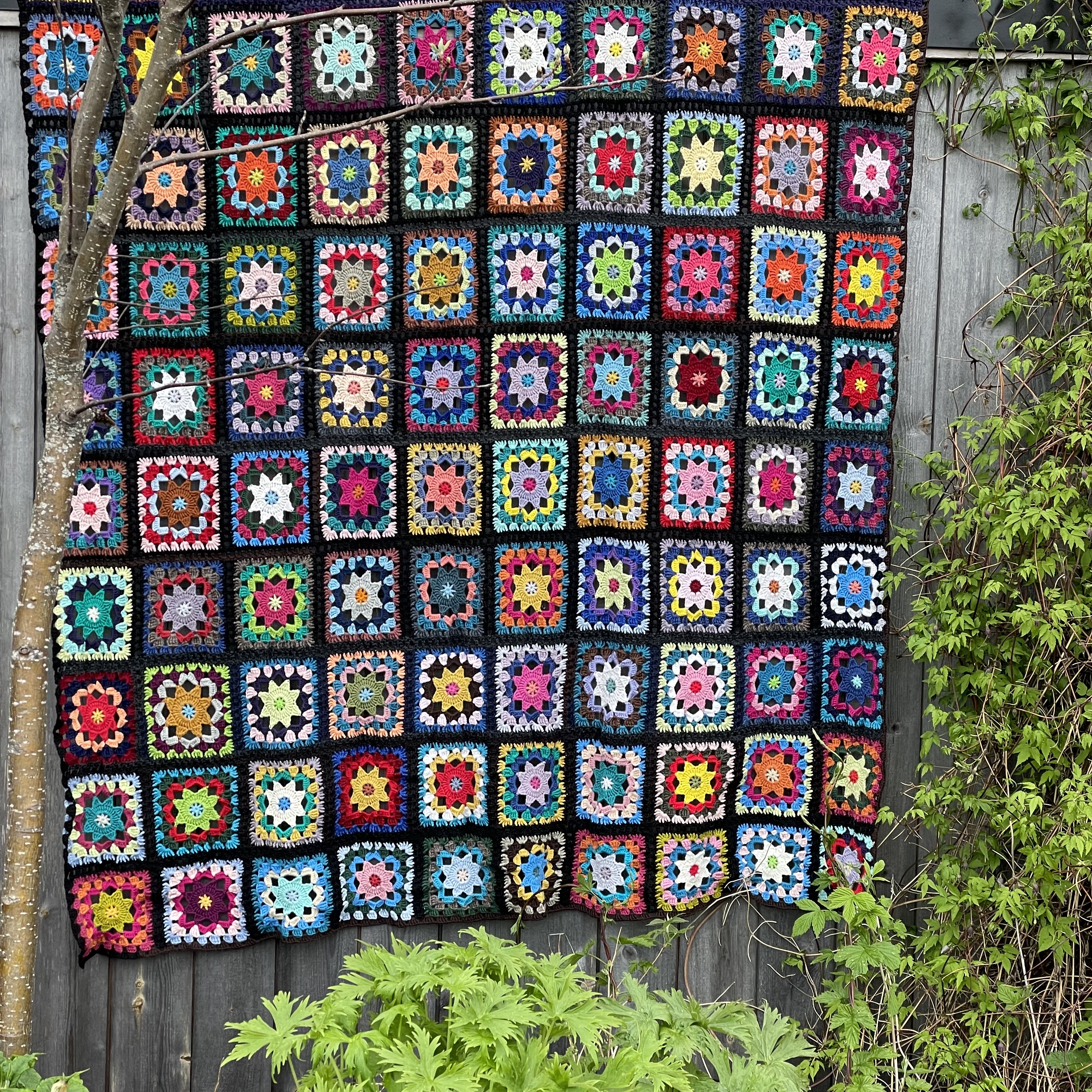 Crochet Granny Square blanket, by Arne & Carlos, see decorative